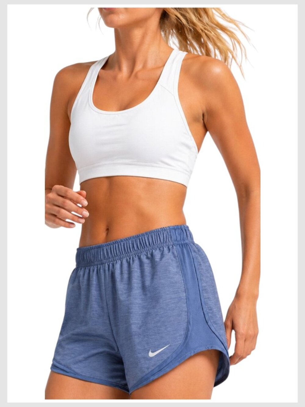 Nike Tempo Running Shorts Blue Dri-FIT Lightweight 3" Size L